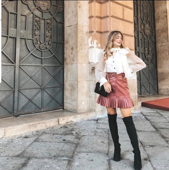 🎈LAST ONE! Zara Organza blouse with tie - Picture 4 of 10